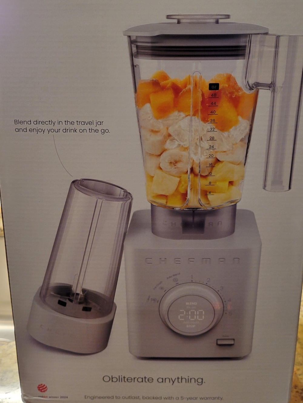 Chefman Obliterator Blender - Concrete - Picture 4 of 9